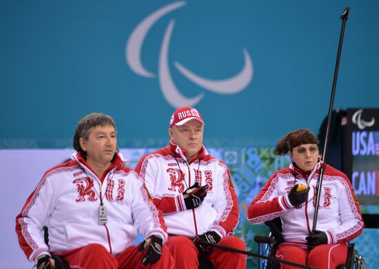 2014 Winter Paralympics. Wheelchair curling. Day Three