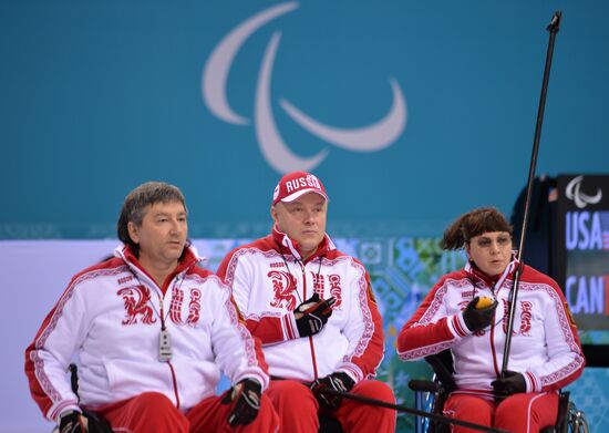 2014 Winter Paralympics. Wheelchair curling. Day Three