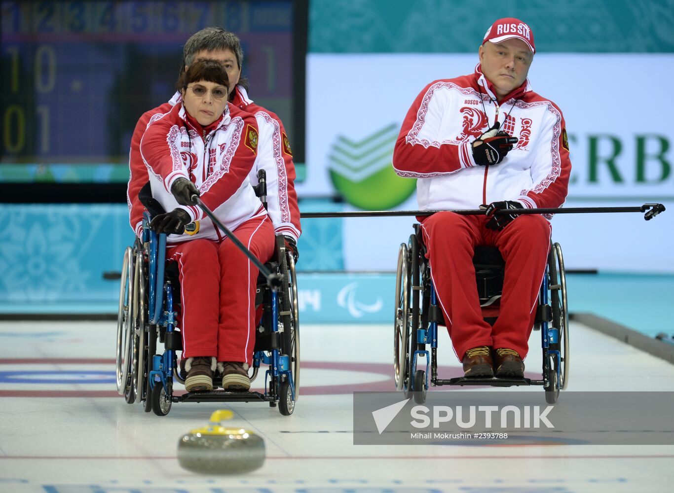 2014 Winter Paralympics. Wheelchair curling. Day Three