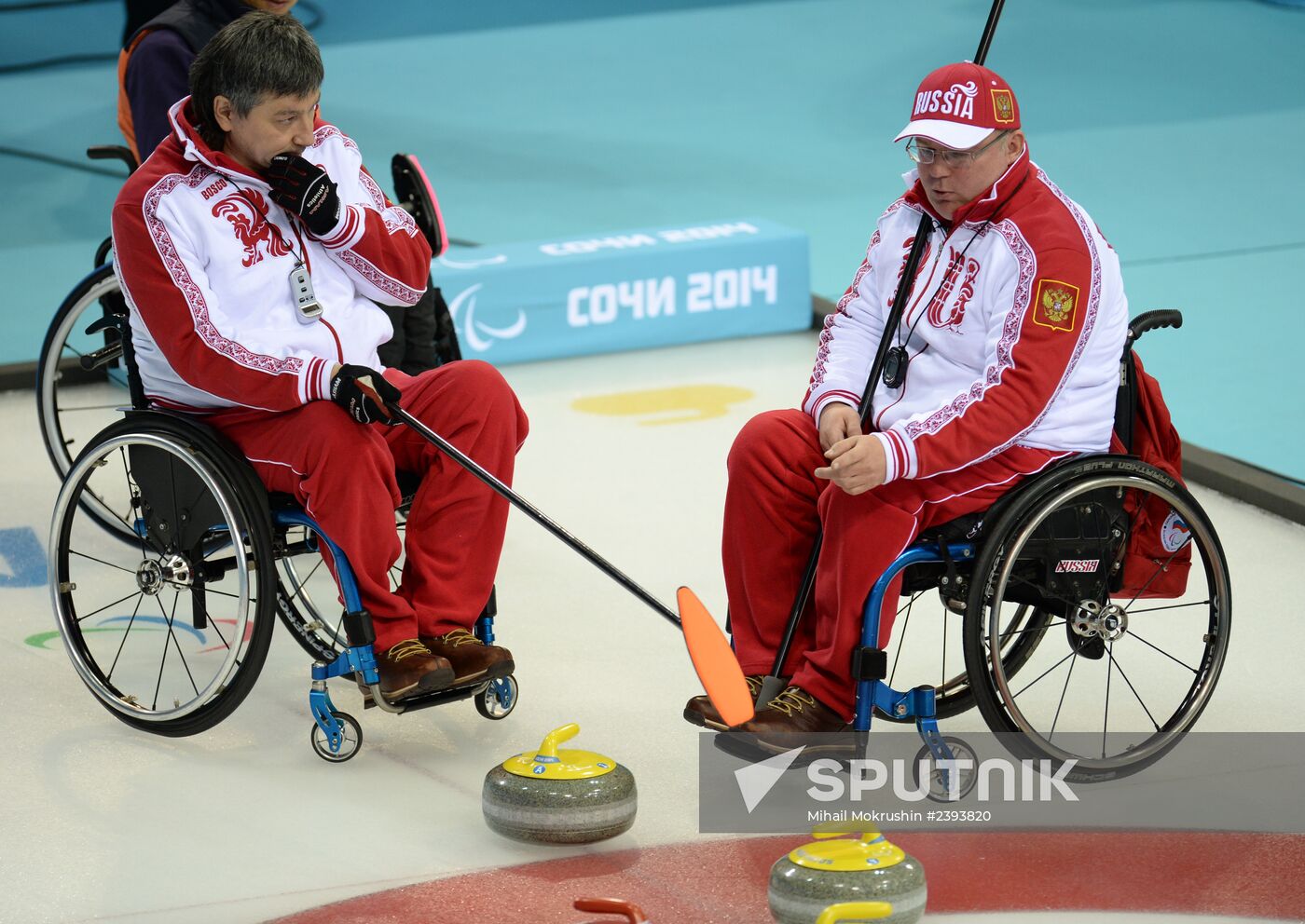 2014 Winter Paralympics. Wheelchair curling. Day Three