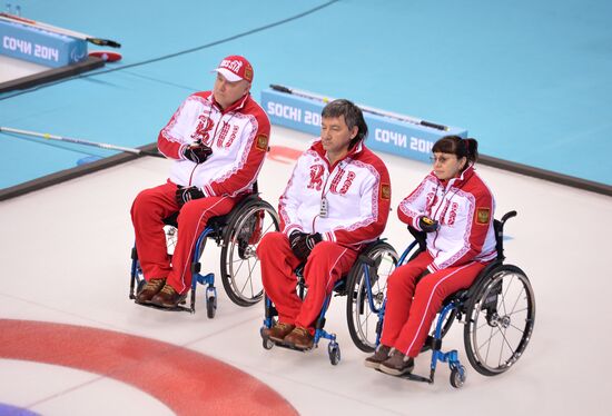 2014 Winter Paralympics. Wheelchair curling. Day Three