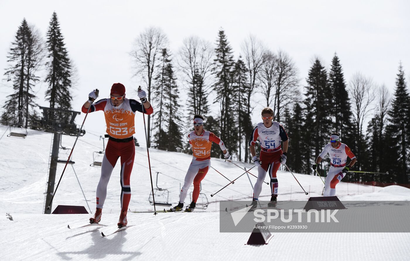 2014 Winter Paralympics. Cross-country skiing. Men. 20km race