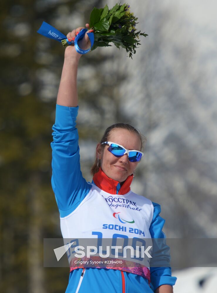 2014 Paralympics. Cross-country skiing. Women. 15km race