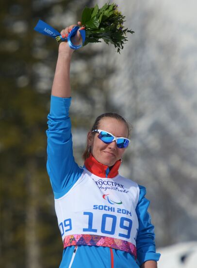 2014 Paralympics. Cross-country skiing. Women. 15km race