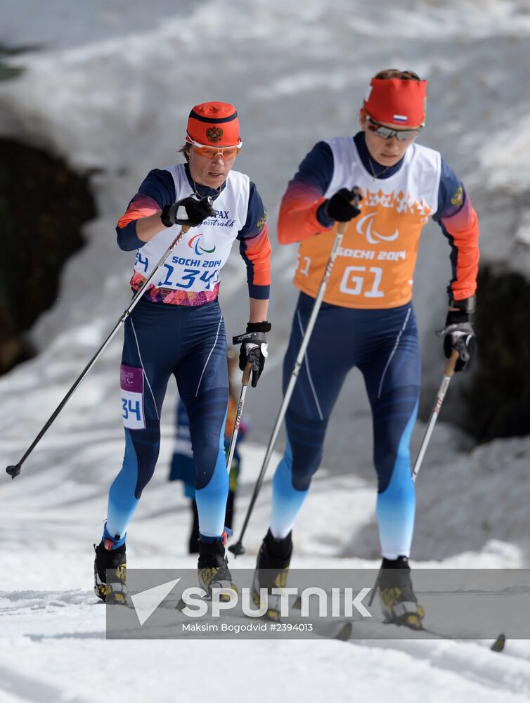 2014 Paralympics. Cross-country skiing. Women. 15km race