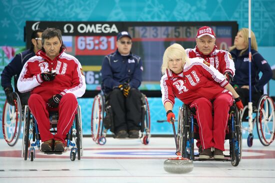 2014 Winter Paralympics. Wheelchair сurling. Day Three