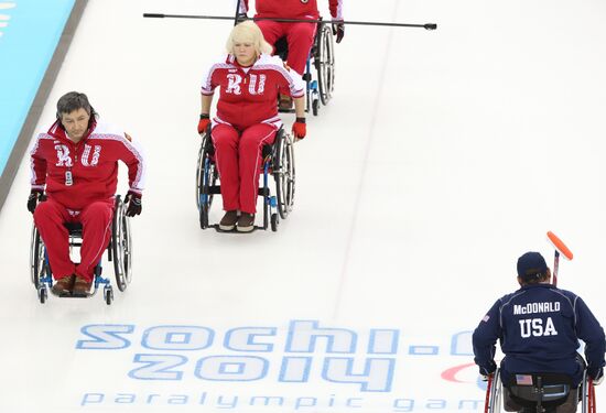 2014 Winter Paralympics. Wheelchair сurling. Day Three