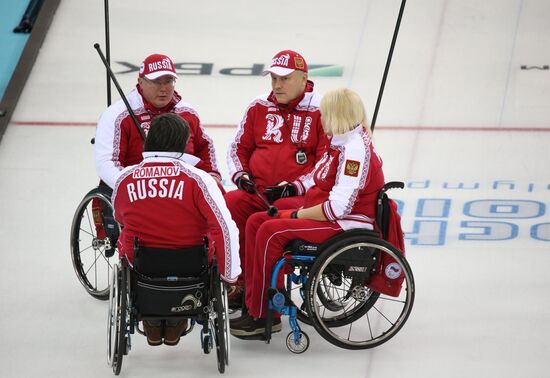2014 Winter Paralympics. Wheelchair сurling. Day Three