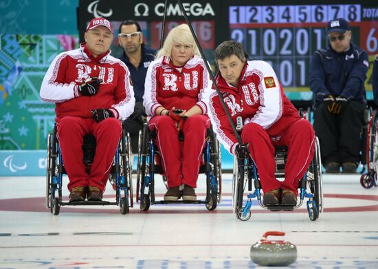 2014 Winter Paralympics. Wheelchair сurling. Day Three