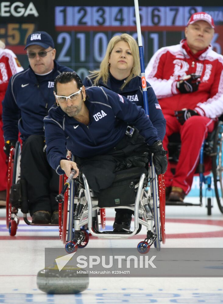 2014 Winter Paralympics. Wheelchair сurling. Day Three