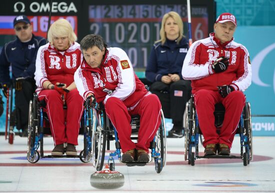 2014 Winter Paralympics. Wheelchair сurling. Day Three