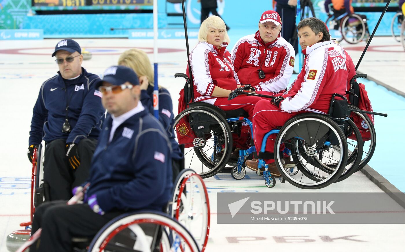 2014 Winter Paralympics. Wheelchair сurling. Day Three