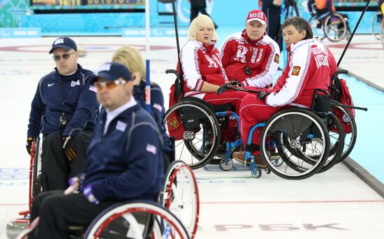 2014 Winter Paralympics. Wheelchair сurling. Day Three