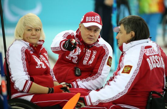 2014 Winter Paralympics. Wheelchair сurling. Day Three