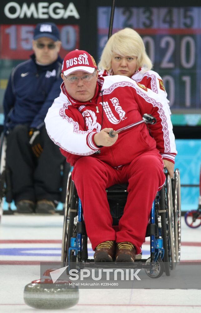 2014 Winter Paralympics. Wheelchair сurling. Day Three