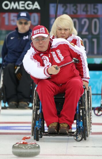 2014 Winter Paralympics. Wheelchair сurling. Day Three