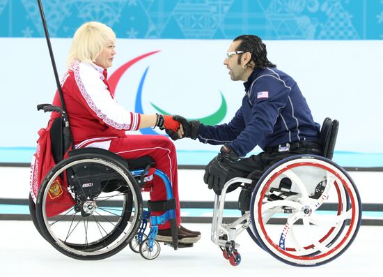2014 Winter Paralympics. Wheelchair сurling. Day Three