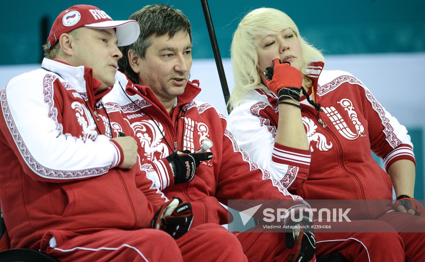 2014 Winter Paralympics. Wheelchair сurling. Day Three