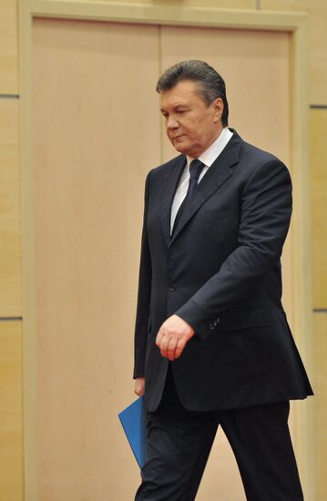 Viktor Yanukovich gives news conference
