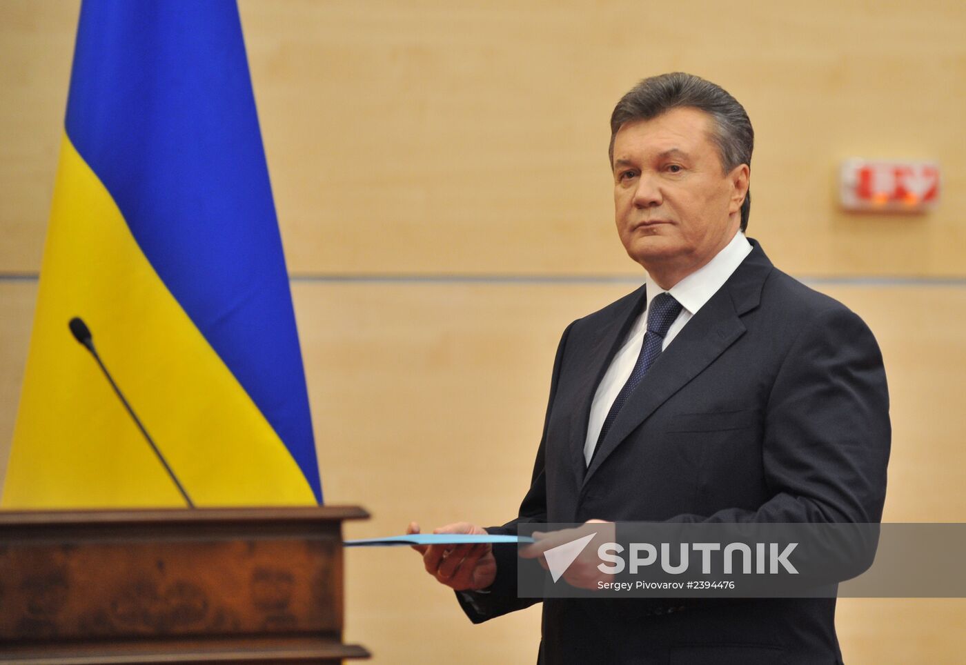 Viktor Yanukovich gives news conference