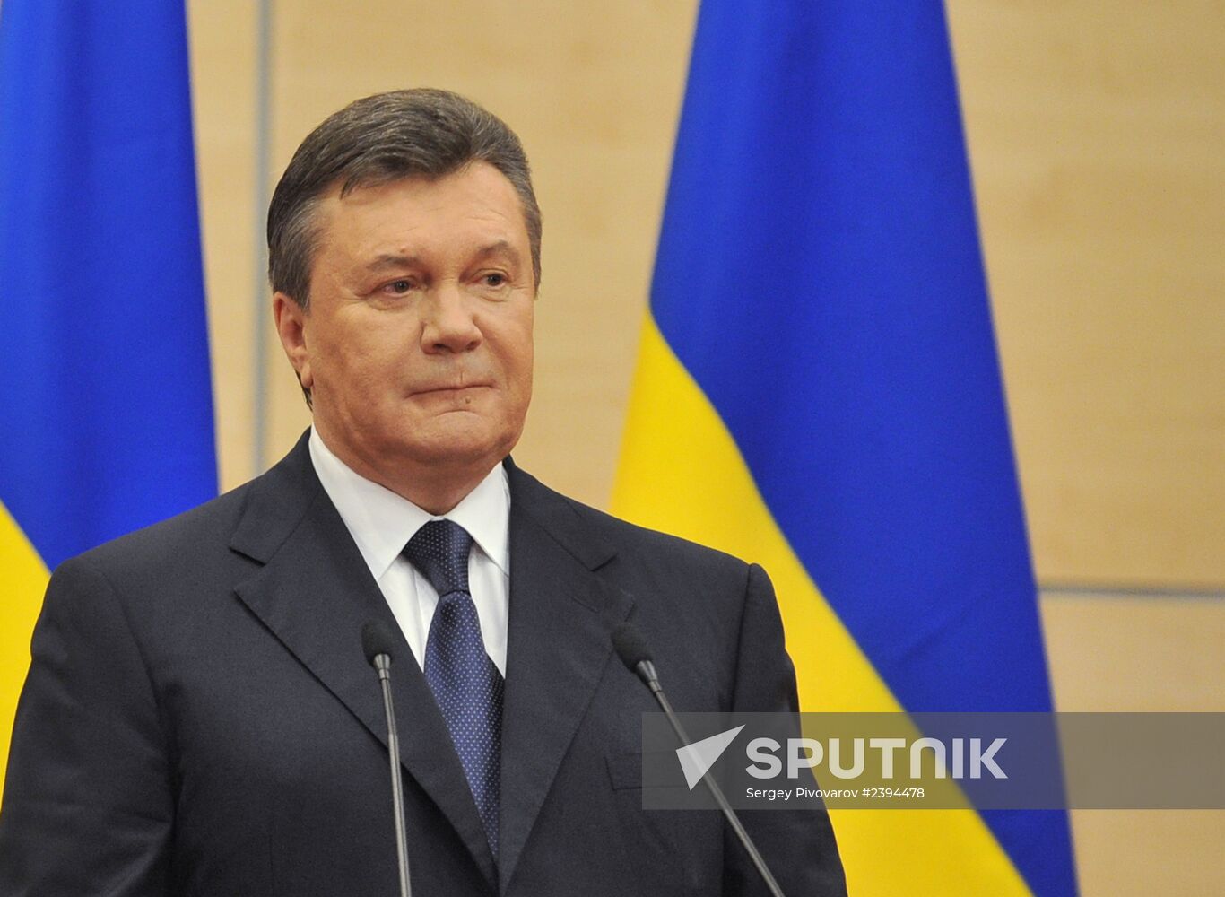 Viktor Yanukovich gives news conference