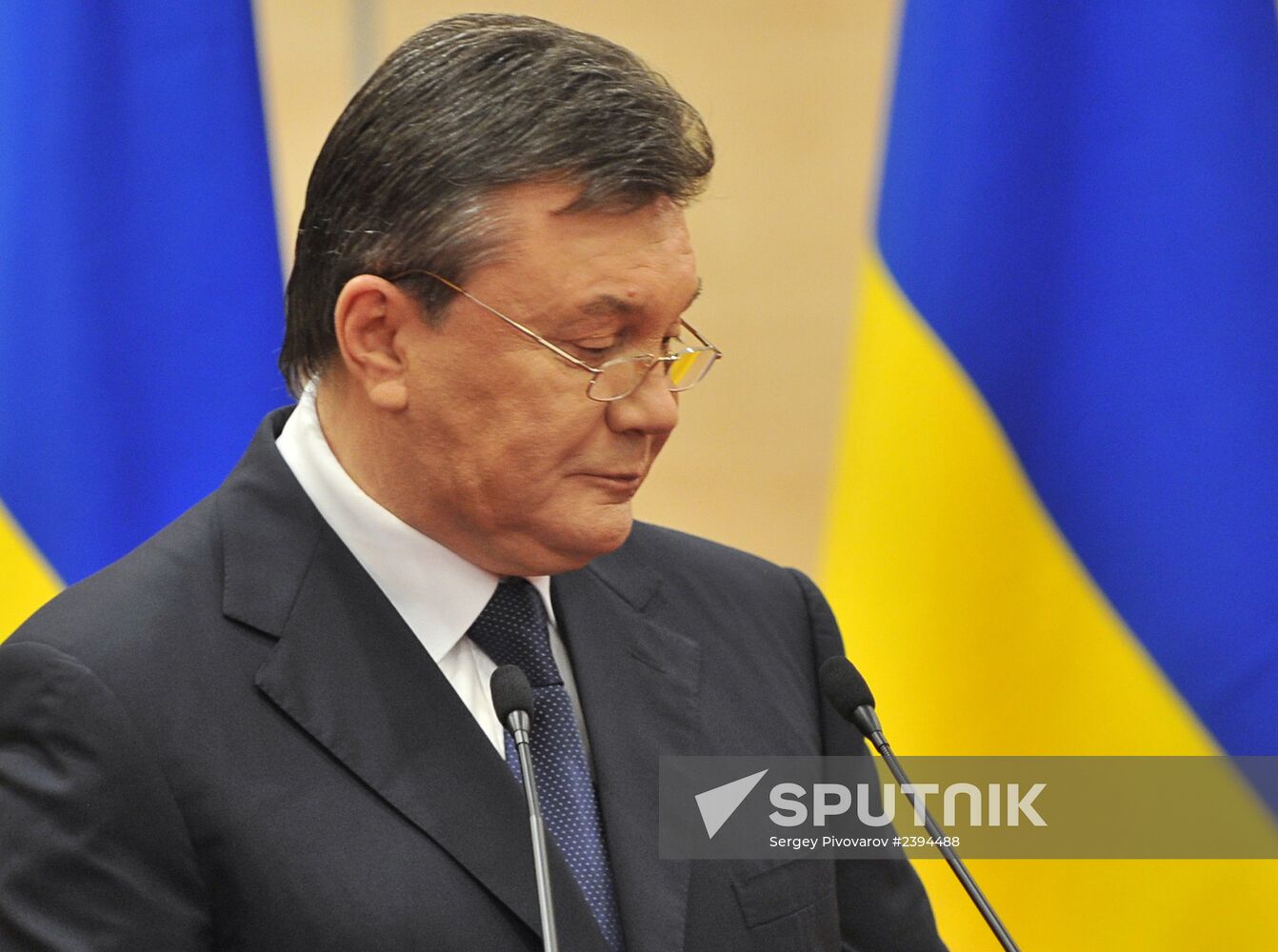 Viktor Yanukovich gives news conference