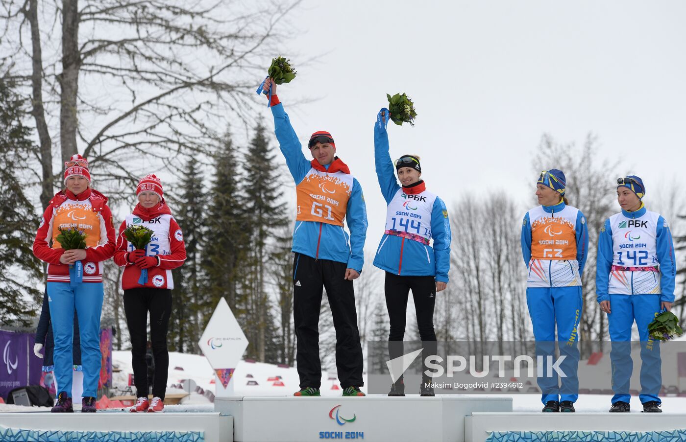 2014 Winter Paralympics. Biathlon. Women. Middle distance