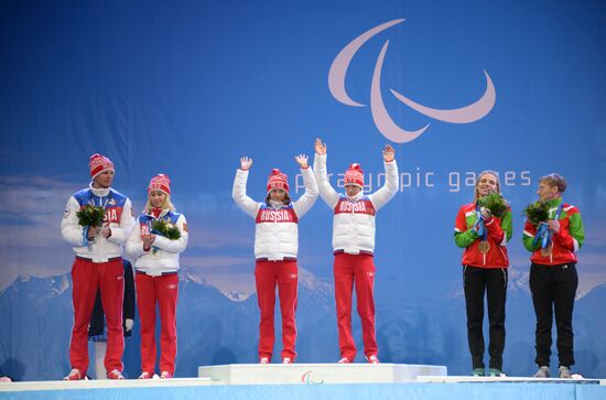 2014 Paralympics. Medal ceremony. Day Four