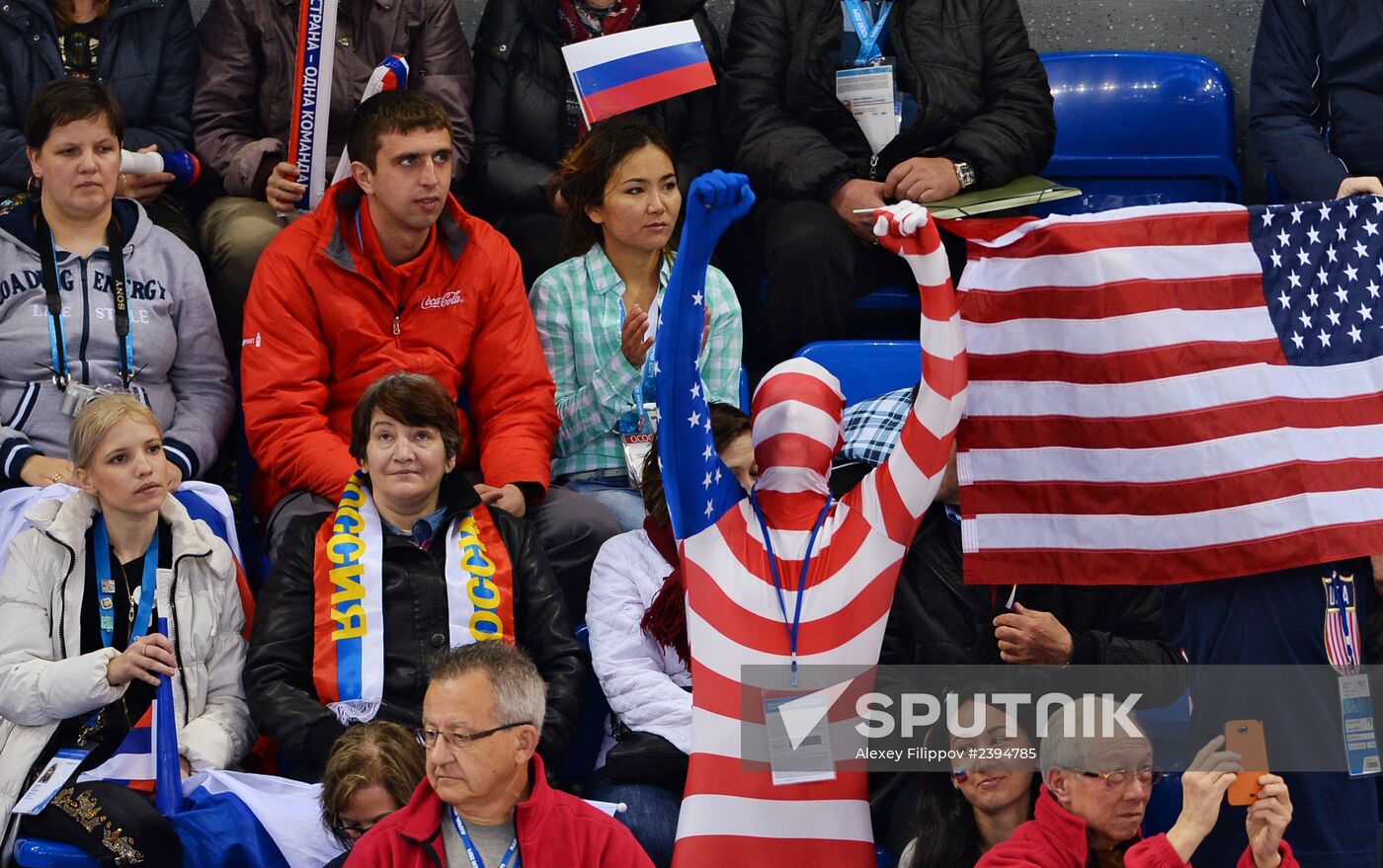 2014 Winter Paralympics. Ice sledge hockey. USA vs. Russia