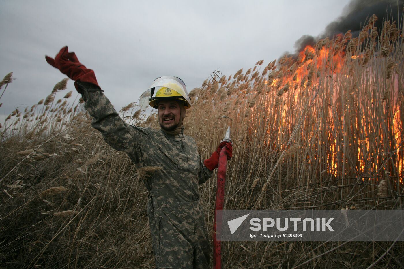 Cane fires extinguished in Astrakhan Region