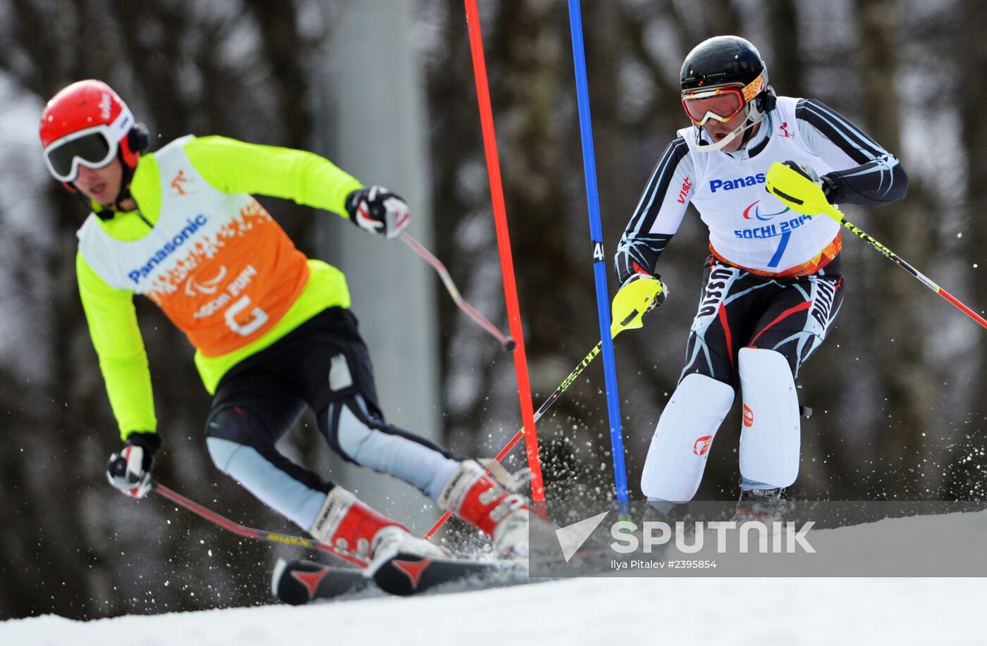 2014 Winter Paralympics. Apline Skiing. Men. Slalom