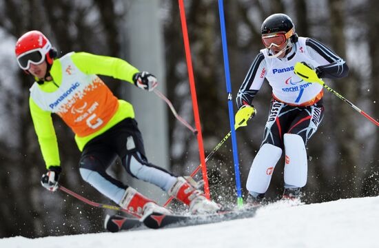 2014 Winter Paralympics. Apline Skiing. Men. Slalom