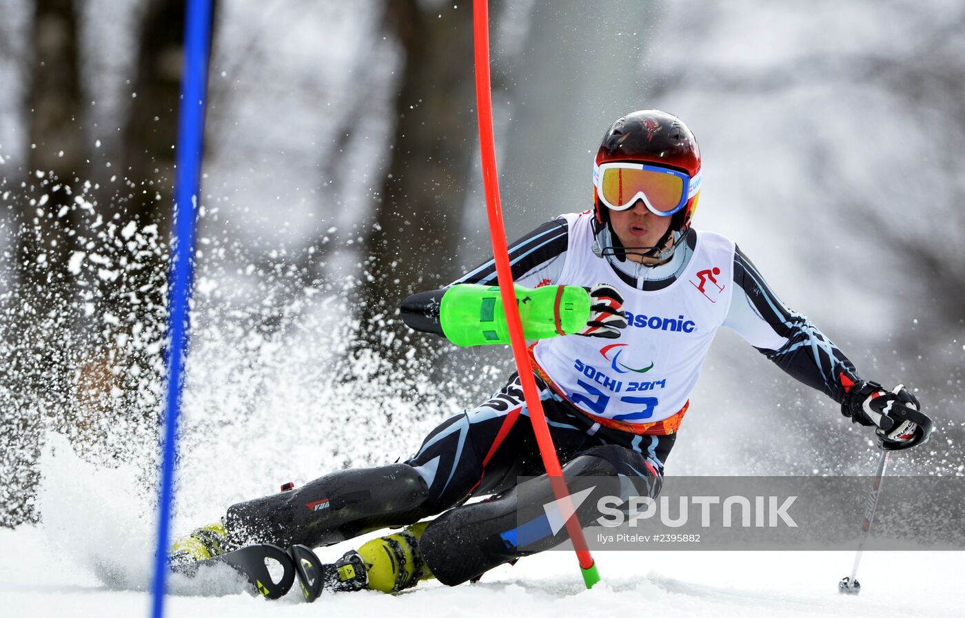 2014 Winter Paralympics. Apline Skiing. Men. Slalom