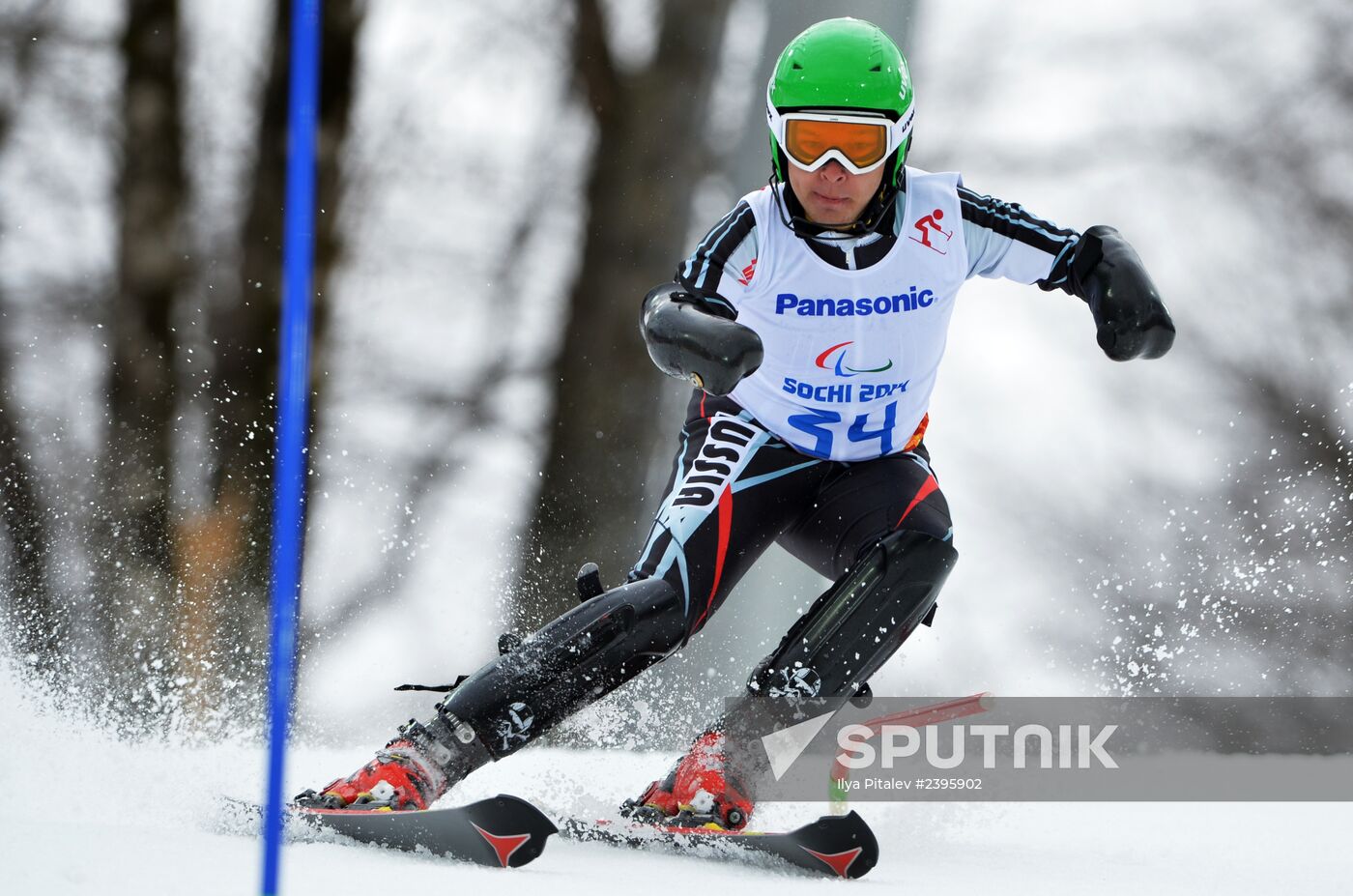 2014 Winter Paralympics. Alpine skiing. Men. Slalom