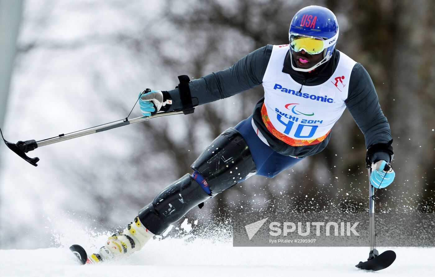 2014 Winter Paralympics. Alpine skiing. Men. Slalom