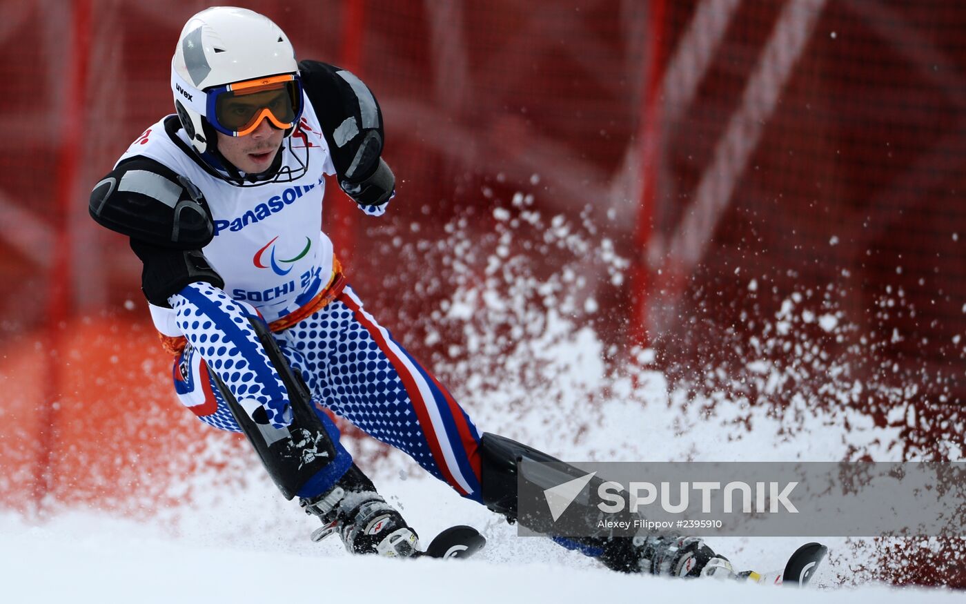 2014 Winter Paralympics. Alpine skiing. Men. Slalom