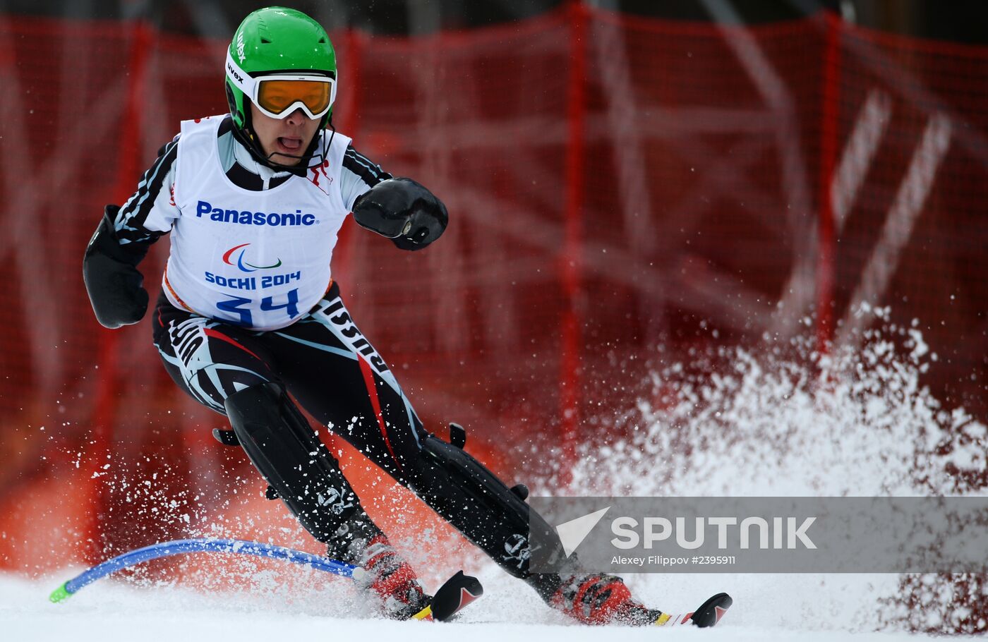 2014 Winter Paralympics. Alpine skiing. Men. Slalom