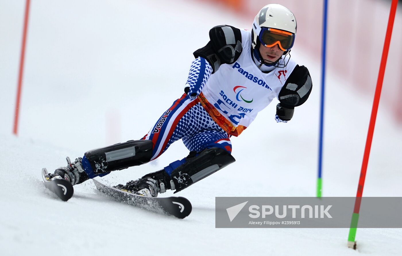 2014 Winter Paralympics. Alpine skiing. Men. Slalom