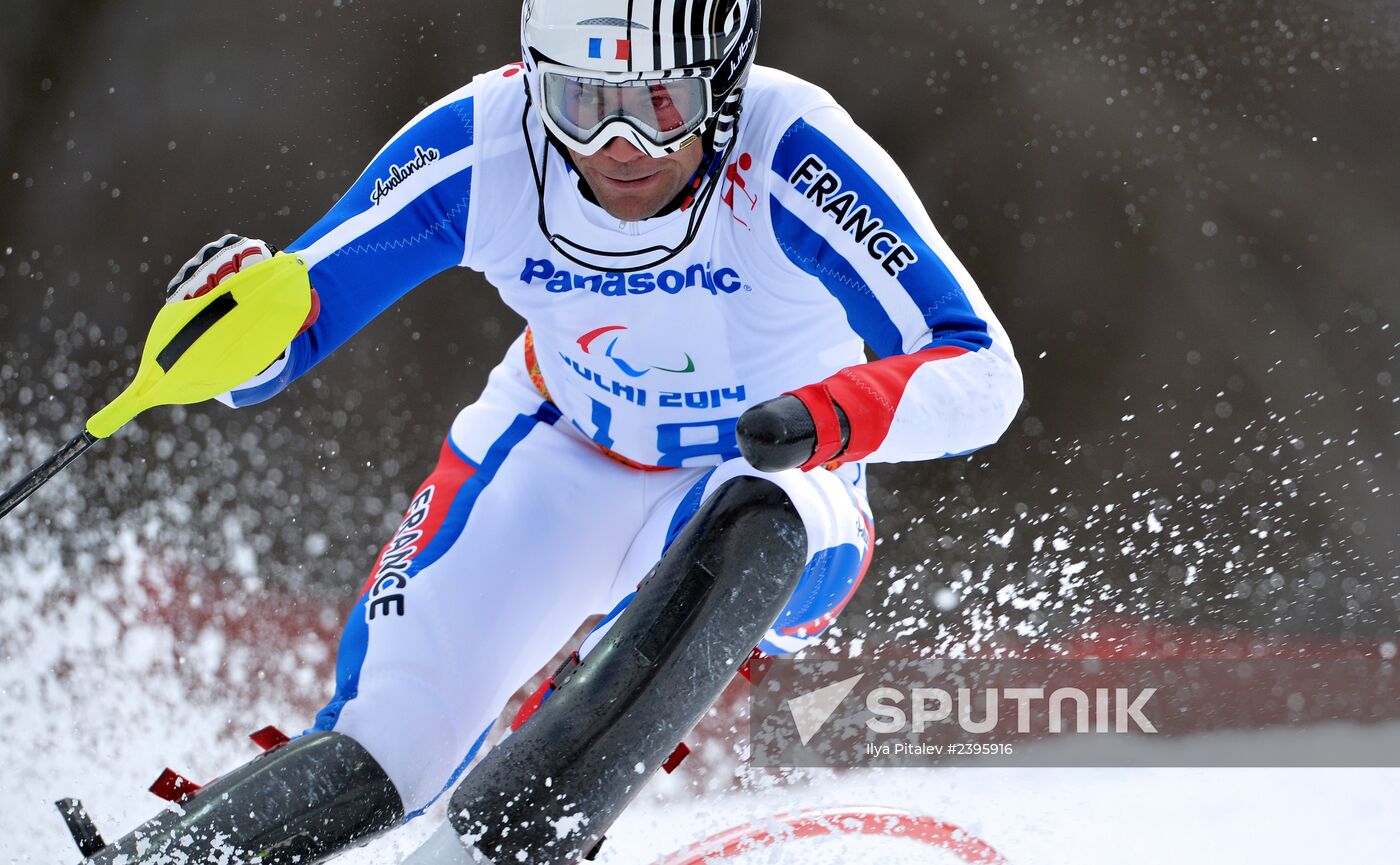 2014 Winter Paralympics. Alpine skiing. Men. Slalom