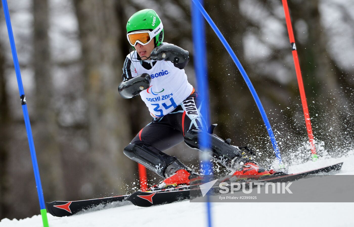 2014 Winter Paralympics. Alpine skiing. Men. Slalom