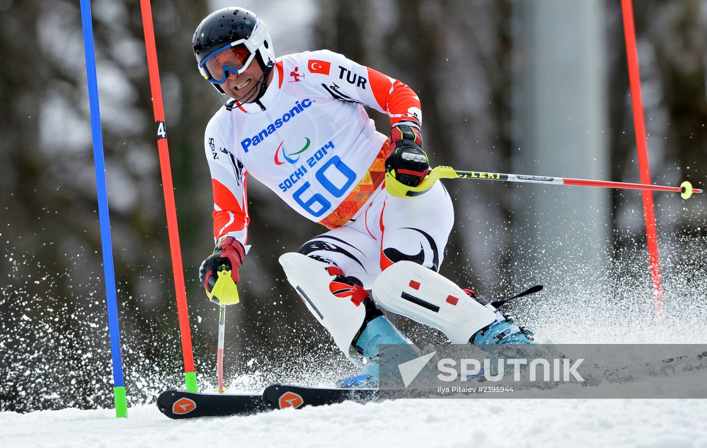 2014 Winter Paralympics. Alpine skiing. Men. Slalom