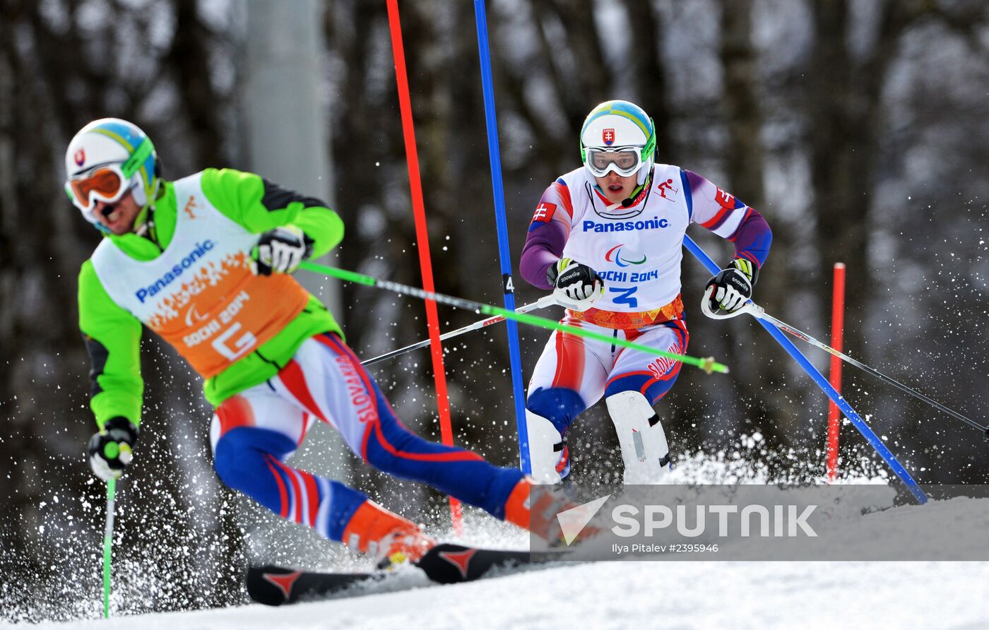 2014 Winter Paralympics. Alpine skiing. Men. Slalom