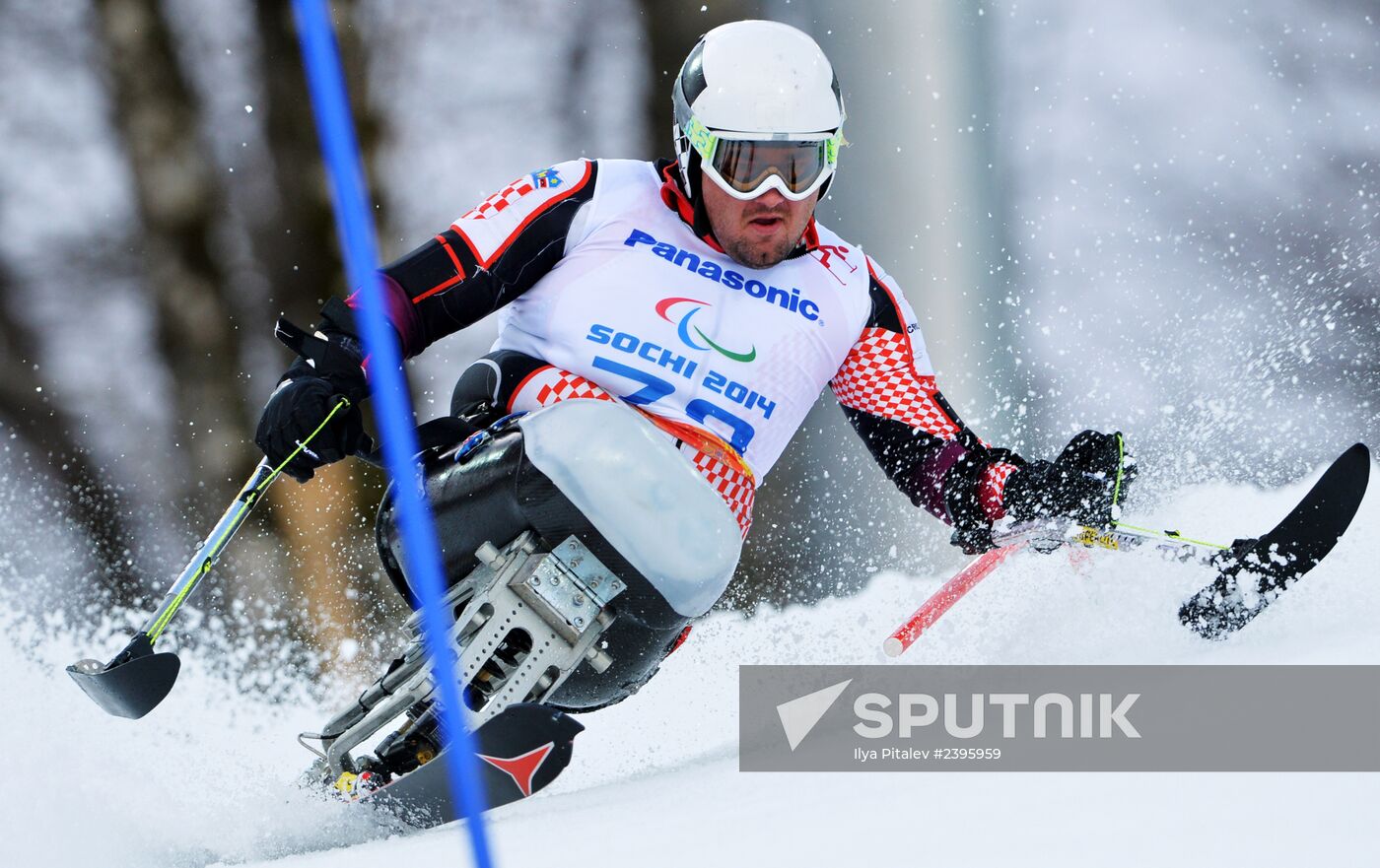 2014 Winter Paralympics. Alpine skiing. Men. Slalom