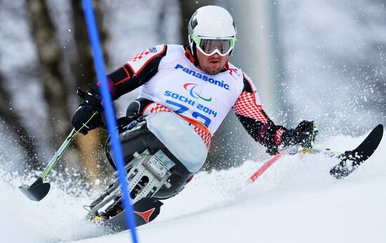 2014 Winter Paralympics. Alpine skiing. Men. Slalom