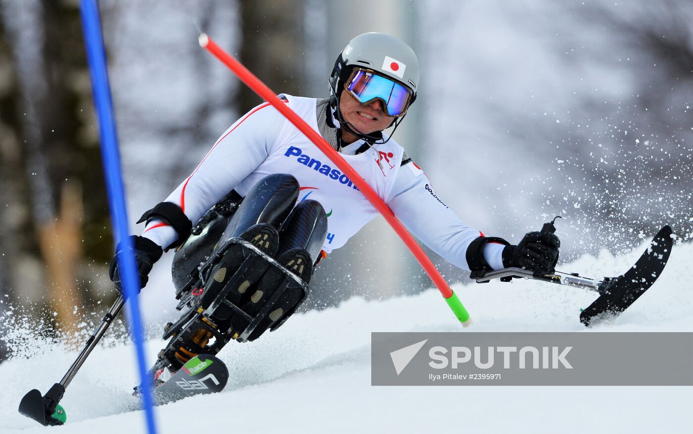 2014 Winter Paralympics. Apline Skiing. Men. Slalom