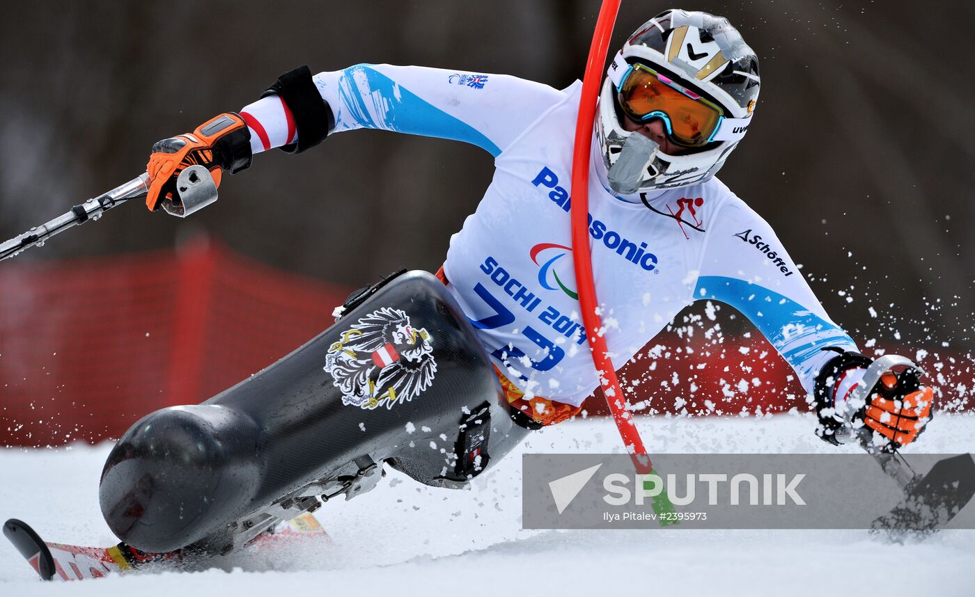 2014 Winter Paralympics. Apline Skiing. Men. Slalom