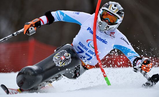 2014 Winter Paralympics. Apline Skiing. Men. Slalom