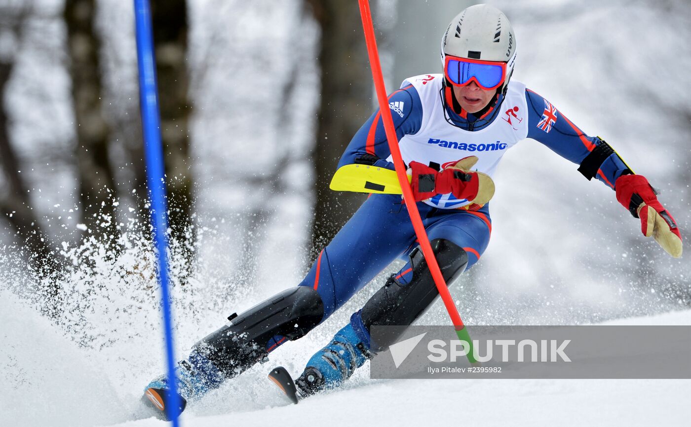 2014 Winter Paralympics. Apline Skiing. Men. Slalom