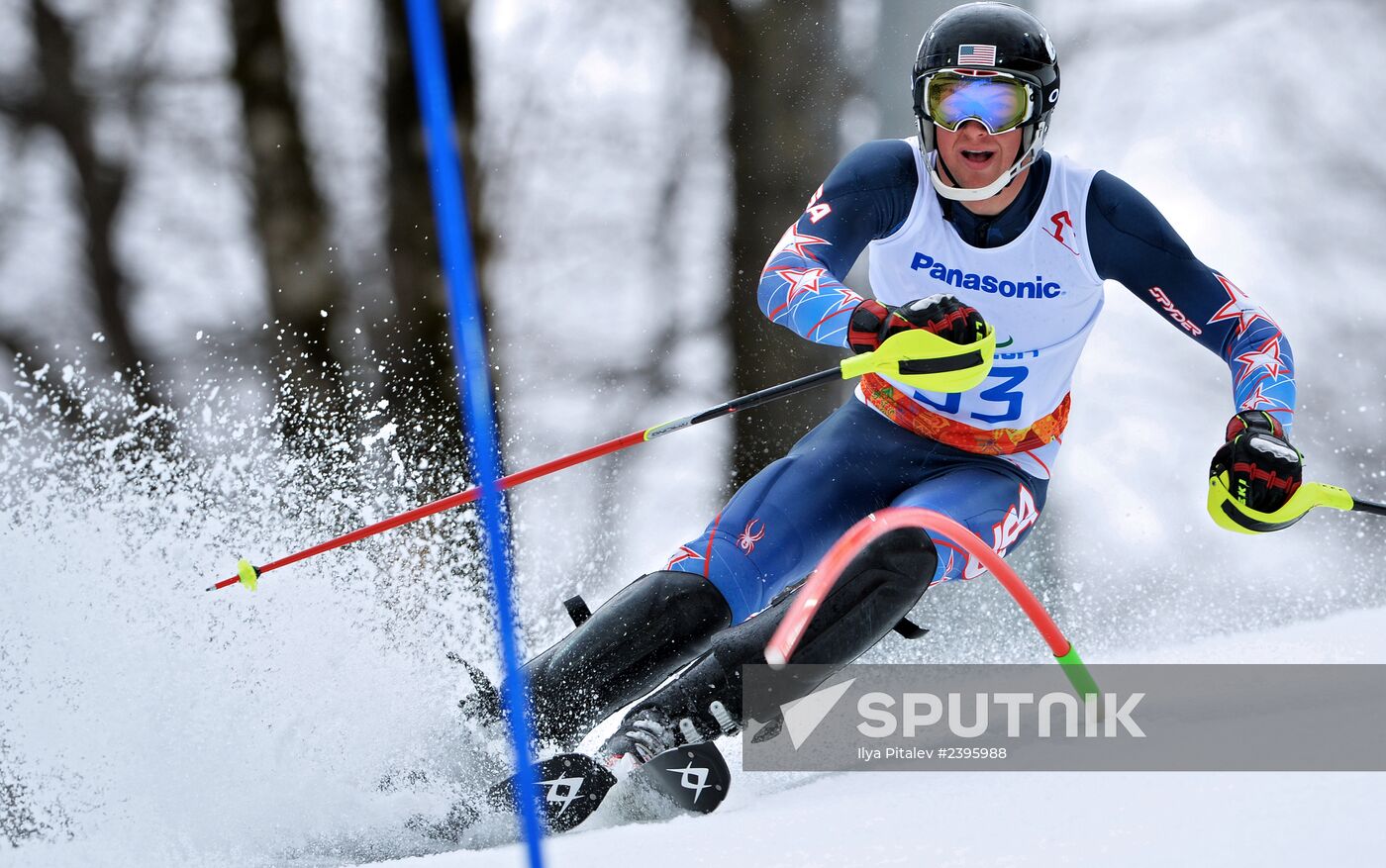 2014 Winter Paralympics. Alpine skiing. Men. Slalom