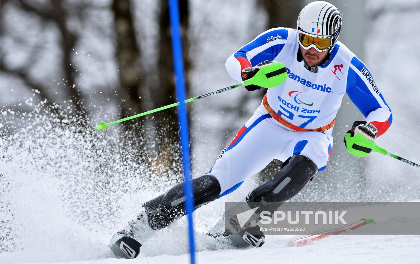 2014 Winter Paralympics. Alpine skiing. Men. Slalom